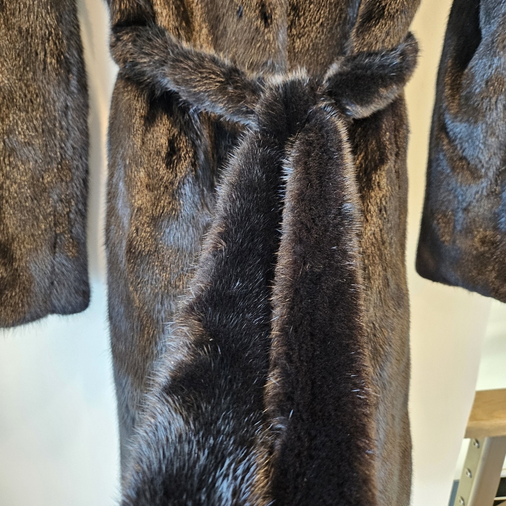 BALLEDY Black Glamma Mink fur coat size S - Picture 5 of 9